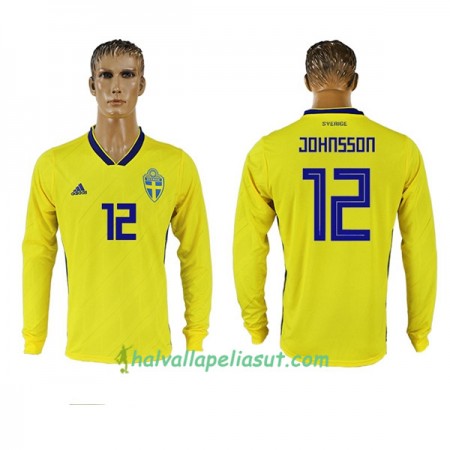 Jalkapallo Pelipaidat Ruotsi Johnsson 12 World Cup 2018 Kotipaita Pitkähihainen